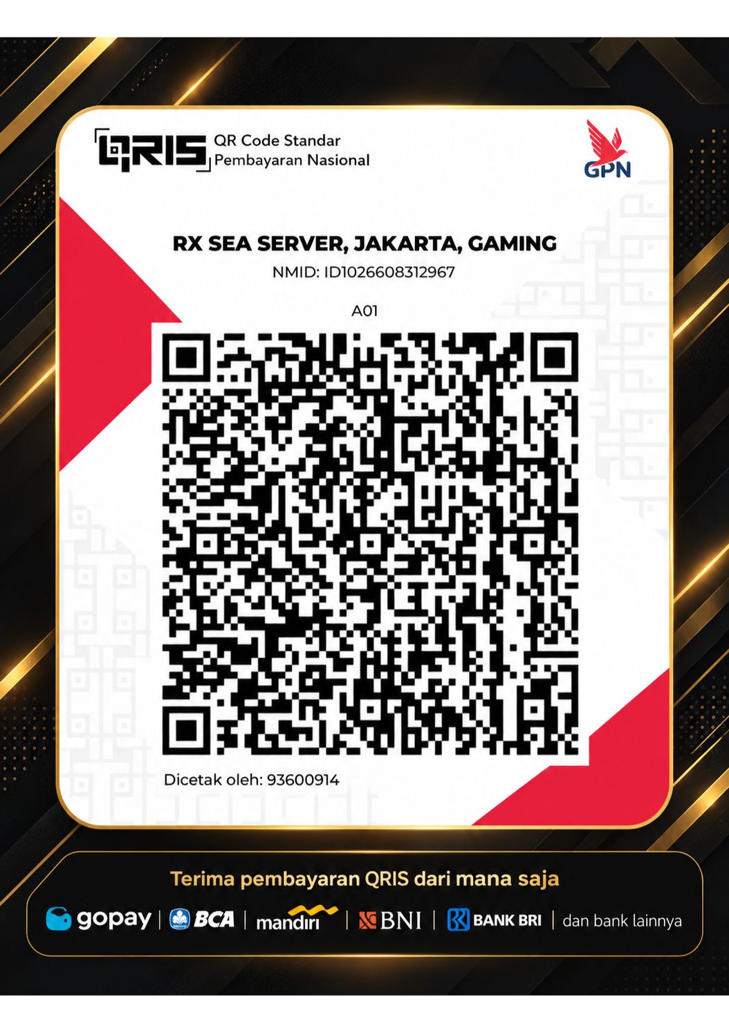 RX Sea Server QRIS payment